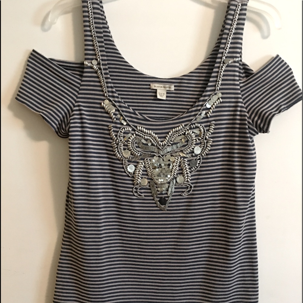 Boston Proper Embellished Top